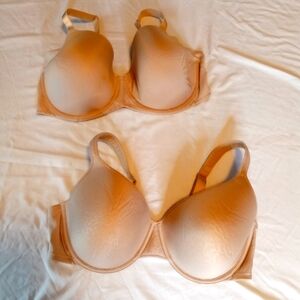 Paramour by Felina Lot of 2 Beige T-Shirt Bras 40DDD Obsidion and The Marvelous